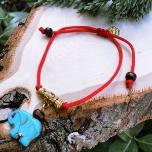 Lucky|Protection turquoise stone elephant bracelet